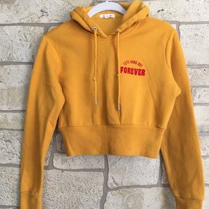 Garage Mustard Yellow Crop Sweatshirt Size Small